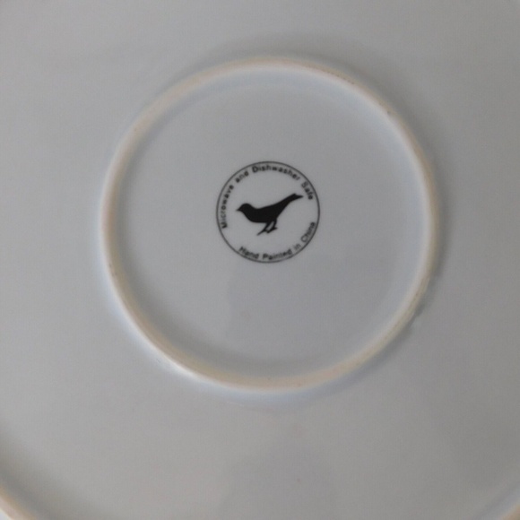 ANTHROPOLOGIE Red White Chinoiserie Serving Platter Dinnerware Porcelain Plate - Picture 6 of 7